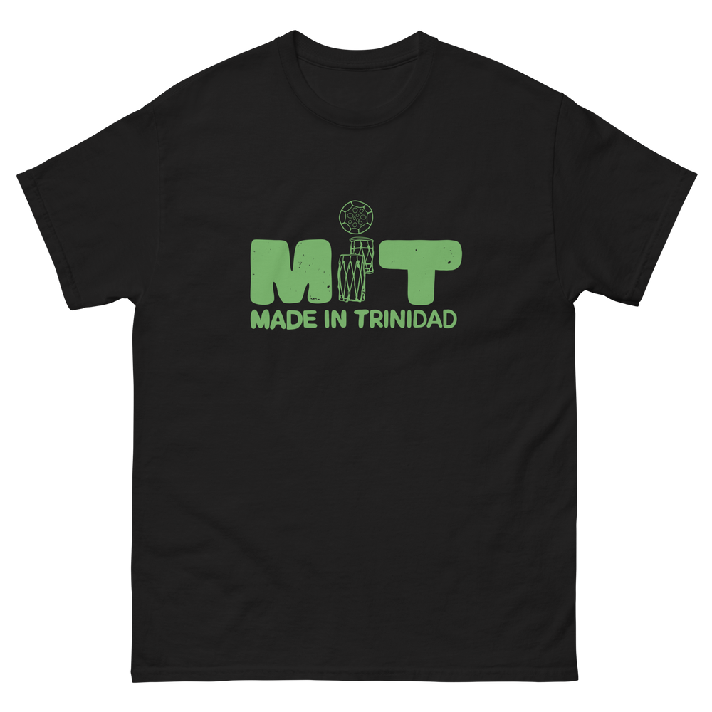 MADE IN TRINIDAD T-shirt, Black, front view.