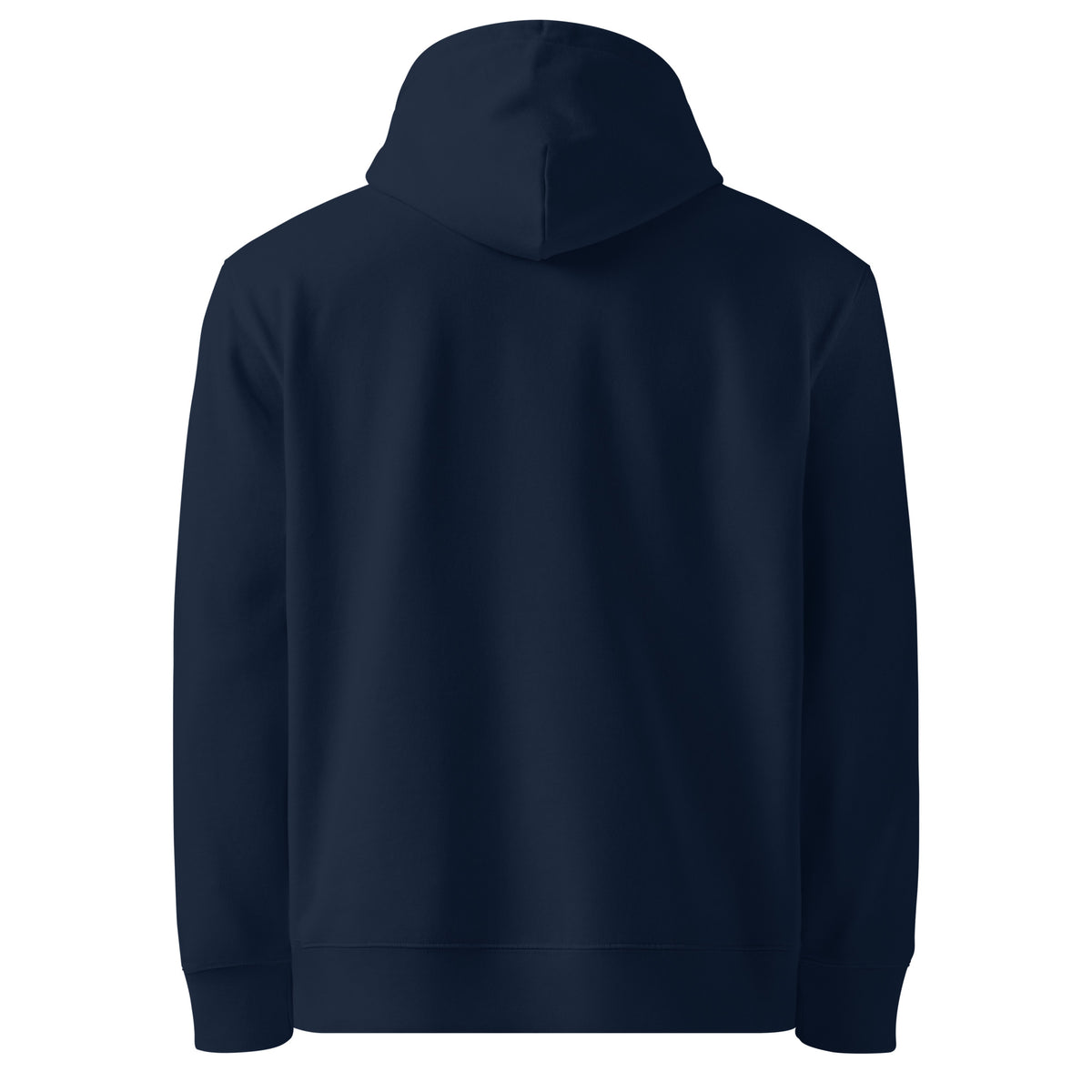 i ❤️ geometry hoodie, French Navy, back view.