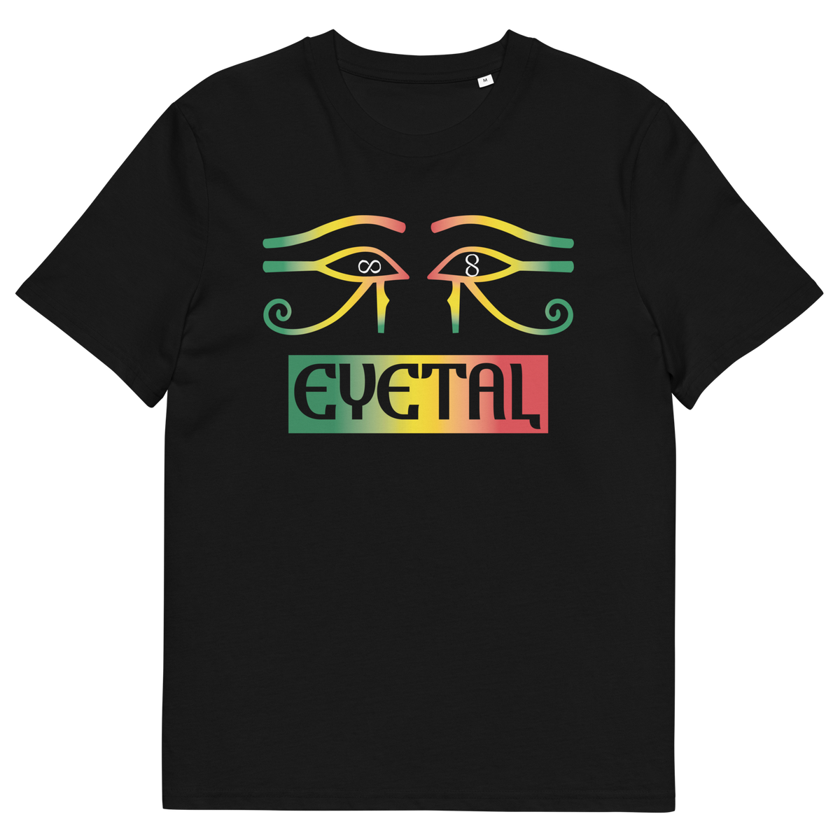 EYETAL T-shirt, Black, front view.